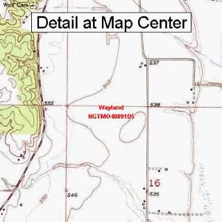  USGS Topographic Quadrangle Map   Wayland, Missouri 