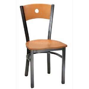  6149 Metal Moon Back Chair Veneer Seat & Back with Finish 