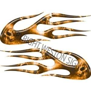  Flame Decals   6.5 h x 18 w   REFLECTIVE Everything 