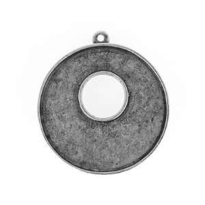   Pewter Grande Open Circle Collage Pendant Arts, Crafts & Sewing