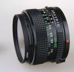 CANON 28MM F2.8 LENS SERIAL # 65427 FD MOUNT  