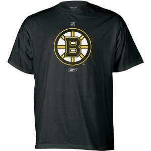   Reebok Boston Bruins Black Youth Team Logo T shirt