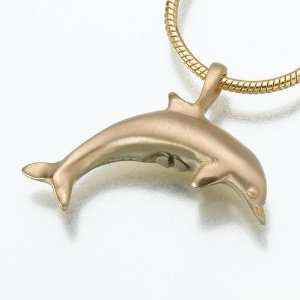  Gold Vermeil Dolphin Keepsake Urn Pendant