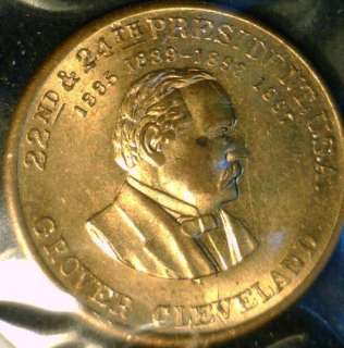 Grover Cleveland MINT Commemorative Version #1 Bronze Medal   Token 