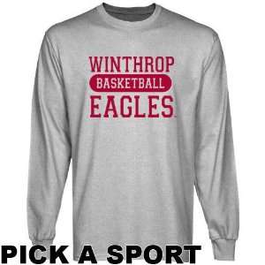  Winthrop Eagles Ash Custom Sport Long Sleeve T shirt 