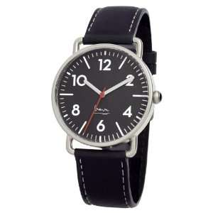  Witherspoon 40mm Black Dial Watch with White Stitched Band 