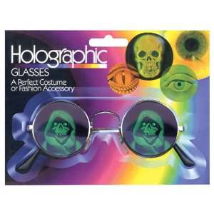 Hologram Glasses Hooded Skull