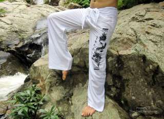 Column Dragon Meditation Yoga Pants Bold White XL Tall  