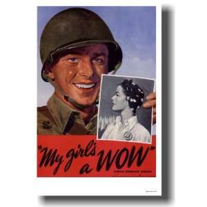  My Girls a WOW   Vintage WW2 Reproduction Poster Office 