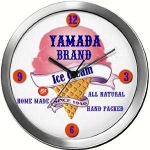  YAMADA 14 Inch Ice Cream Metal Clock Quartz Movement 