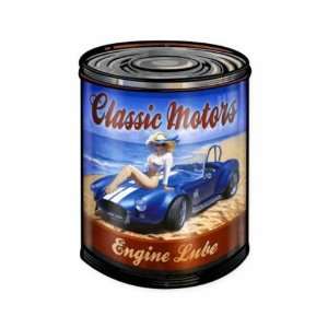  Classic Motors Engine Lube Pinup Girl Vintage Metal Sign 