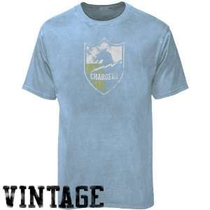  NFL San Diego Chargers Light Blue Retro Logo Vintage T 