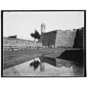    Moat,watch tower,Fort Marion,St. Augustine,Fla.