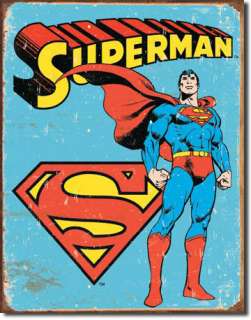 DC COMICS SUPERMAN RETRO METAL / TIN POSTER  