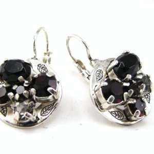    Earrings / Dormeuses french touch Mélusine black. Jewelry