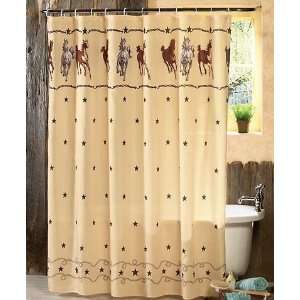  Horse and Star Shower Curtain