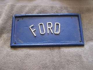 Vintage Ford Plaque Plate Metal  