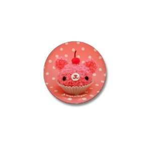  Amigurumi Fluffy Pink Cupcake Bear Button Cute Mini Button 