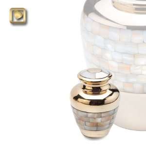  Mother of Pearl Small Keepsake Urn for Ashes Patio, Lawn 