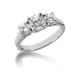   50CTW Trellis Three Stone Diamond Ring in Platinum SZUL Jewelry
