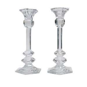  Block Crystal Mirage 10 Inch Candlestick Holders, Set of 2 