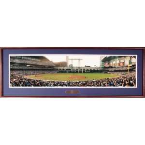 MLB Houston Astros Stadium First Pitch Panoramic Print Deluxe Frame 