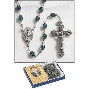 Miraculous Medal Rosary Catholic Medal Pendant W Mary Prayer Card Gift 