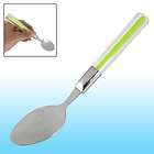 Yellow Clear Plastic Handle Stainless Steel Scoop Soup Spoon