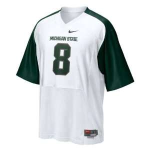  Michigan State Spartans Football Jersey Nike White #8 