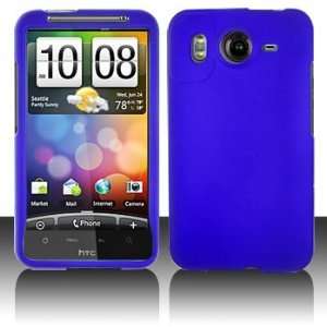 HTC Inspire 4G Cell Phone Rubber Blue Protective Case Faceplate Cover 