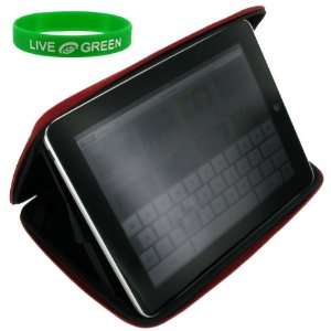 Black with Red Trim Cube Carrying Case for Apple iPad 3G Wi Fi (iPad 