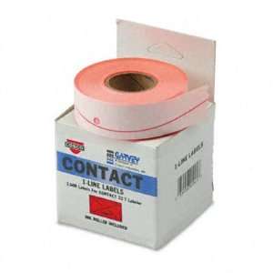 1 Line Pricemarker Labels   7/16 x 13/16, Fluorescent Red 