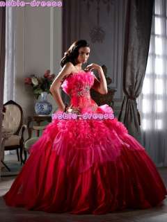 Quinceanera Party Masquerade Evening Prom Fancy Dress Ball Gowns Size 