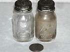   Miniature Ball Mason Jar Glass Salt & Pepper Shakees, Estate Listing