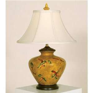  Reliance Lamp 6973 Porcelain Table Lamp   Red Orange And 