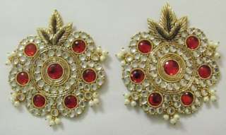 PCS RED GOLD SILVER STONE EMBROIDERED APPLIQUES NEW  