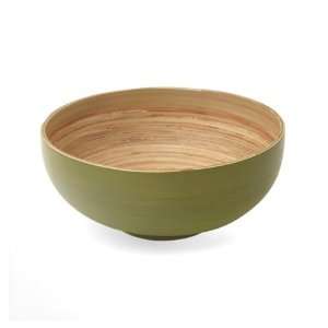  Bamboo and Lacquer. No Hot Foods or Liquids. Green Bowl 