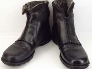 Womens boots black Martino 10 M winter fur insulated leather Canada 