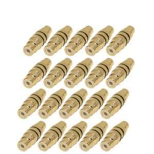  GLS Audio Gold RCA Female Coupler Adapter   20 Pack 