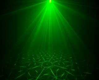   controlled red and green effect laser that creates a unique star field