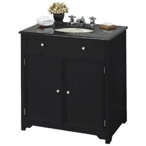  Oxford Sink Cabinet 2 door Black