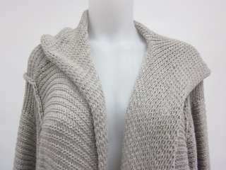 INHABIT Gray Knit Long Sleeve Hooded Cardigan Sweater M  