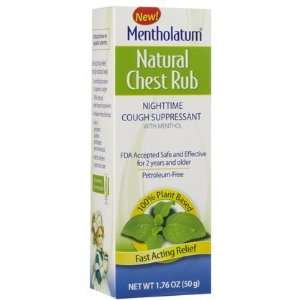  Mentholatum Natural Chest Rub 1.76 oz (Quantity of 5 