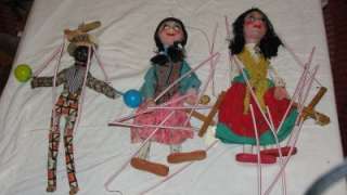 11 Vintage Marionette String Puppets Various sizes & conditions  