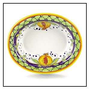  Handmade Melograno Oval Dish From Italy
