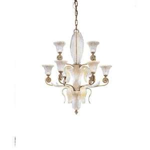   Vintage 9 Light Chandeliers in Impeccable Gold Leaf