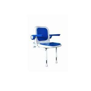  AKW Wall Mounted Fold Up Shower Chair, Padded Seat & Back 