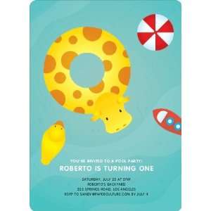  Swimming Pool Themed Birthday Party Invitations Health 