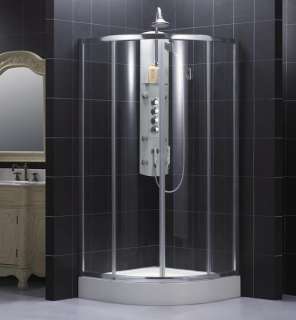   Sector 31 X 31 X 73 Clear Glass Shower Enclosure, Chrome  