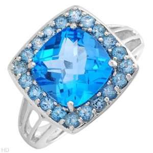 Marvelous Brand New Ring With 6.29Ctw Genuine Topazes Beautifully 